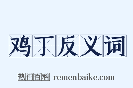 鸡丁反义词是什么意思的图片